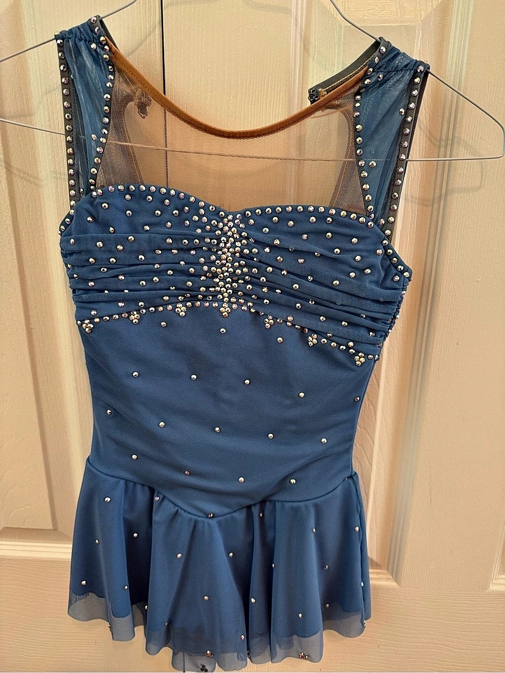 Del Arbour Girls Blue Rhinestone Dress Size 12-14